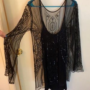 Kendall & Kylie Beaded Low Back Dress